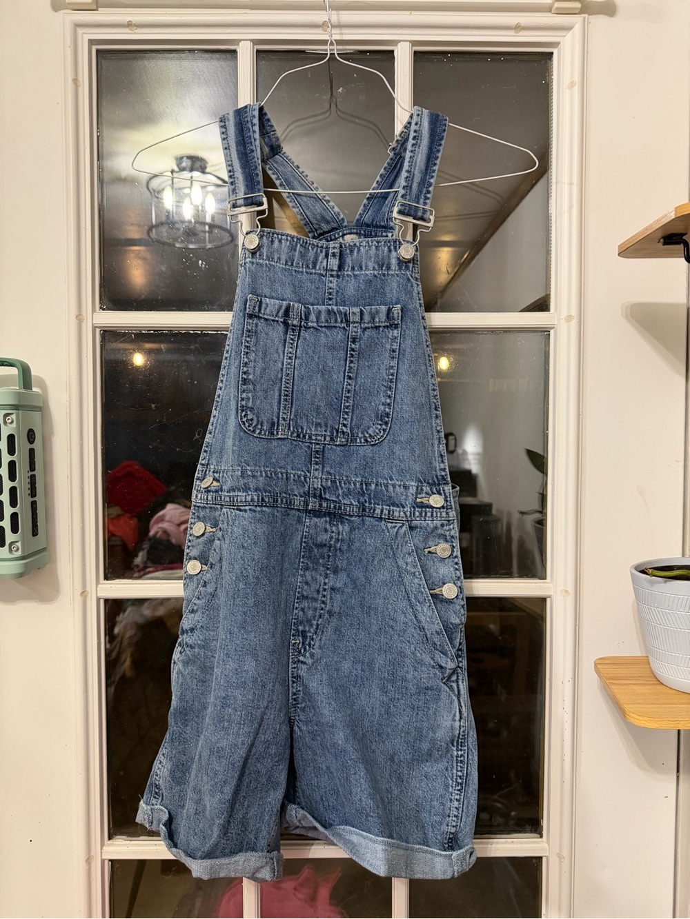 Denim Short Overalls - Blue
